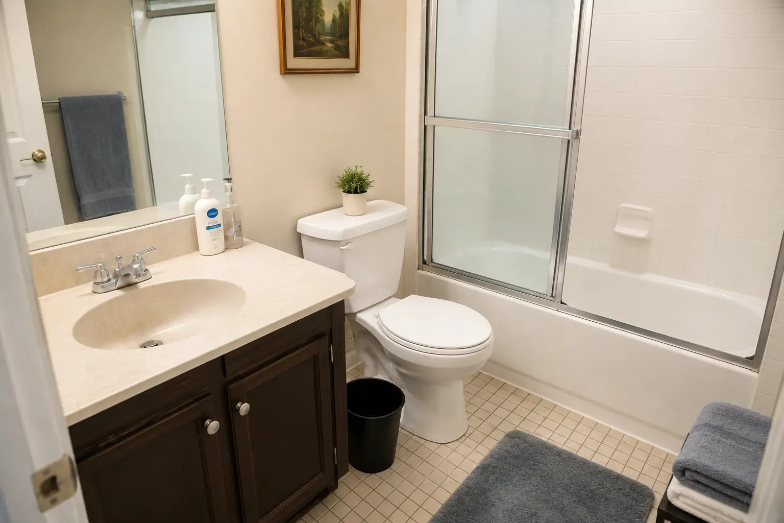 Bathroom after professional cleaning